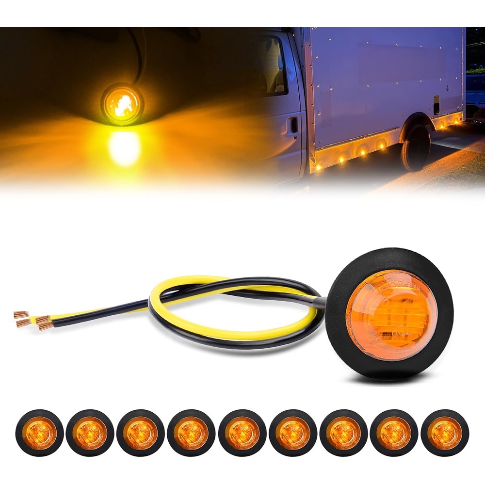 image:imageGOOACC 34 Inch Bullet Side Marker Light 10PCS AmberAmber