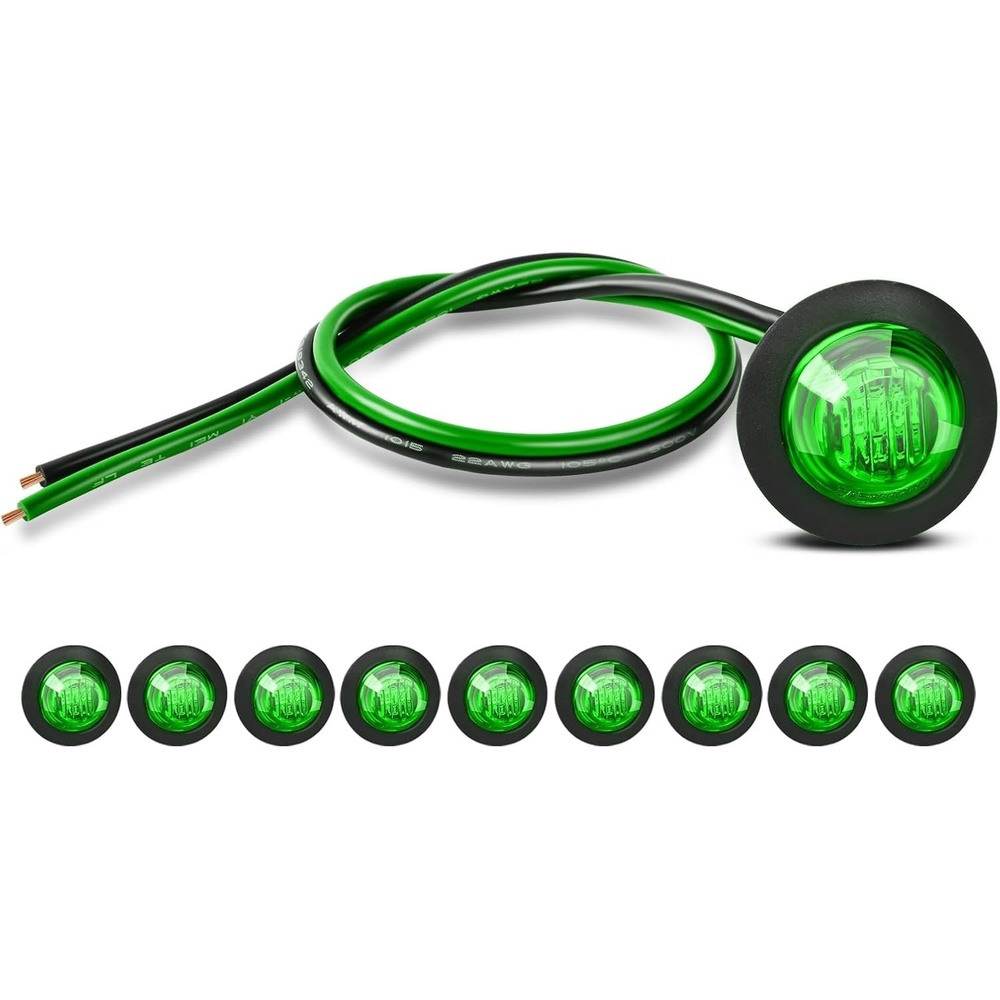 image:imageGOOACC 34 Inch Bullet Side Marker Light 30PCS Red Amber WhiteGreen