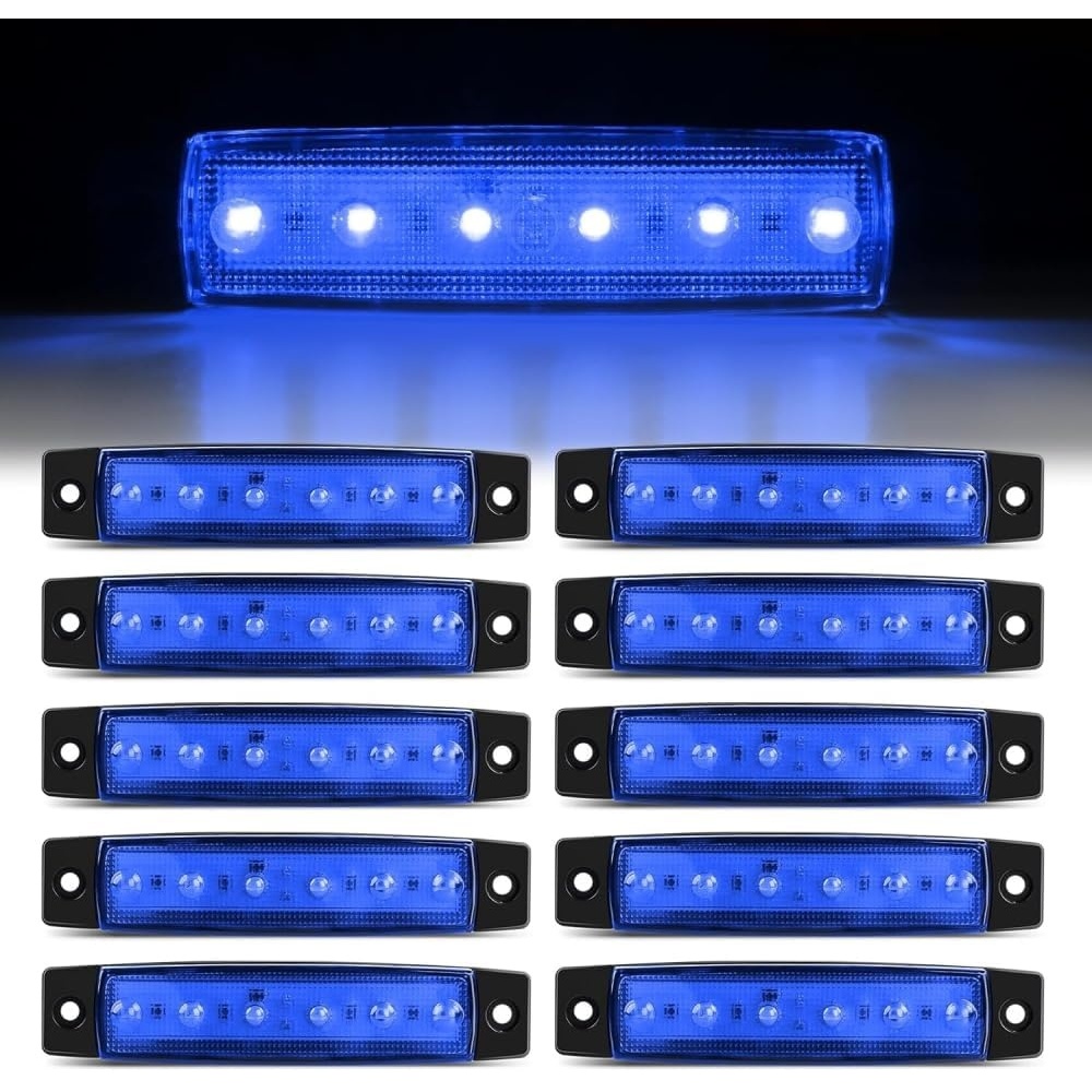 image:imageGOOACC 38Inch Side Marker Light 10PCS 6LED Red Greenblue