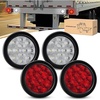 Red White 12Led 4Pcs
